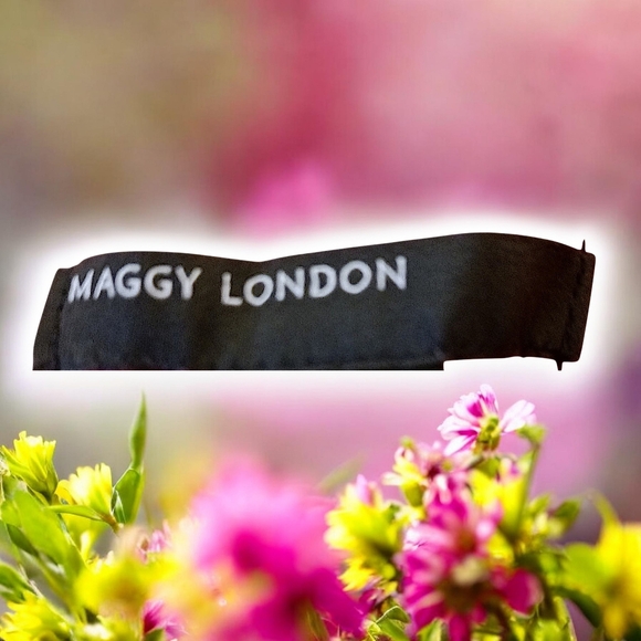 Maggie London Satin Tiered Maxi Dress -Size 14- EUC $128 Retail - Picture 5 of 9